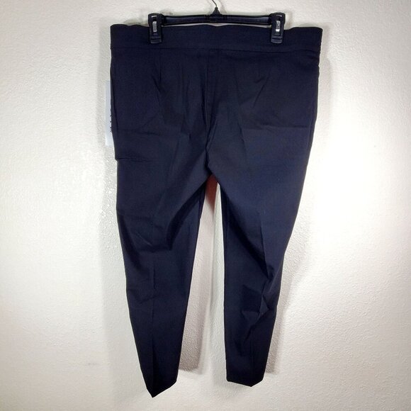 Linda Matthews Petite Black Ankle-Length Pants With Rhinestone Detail Womans PXL - Picture 2 of 11